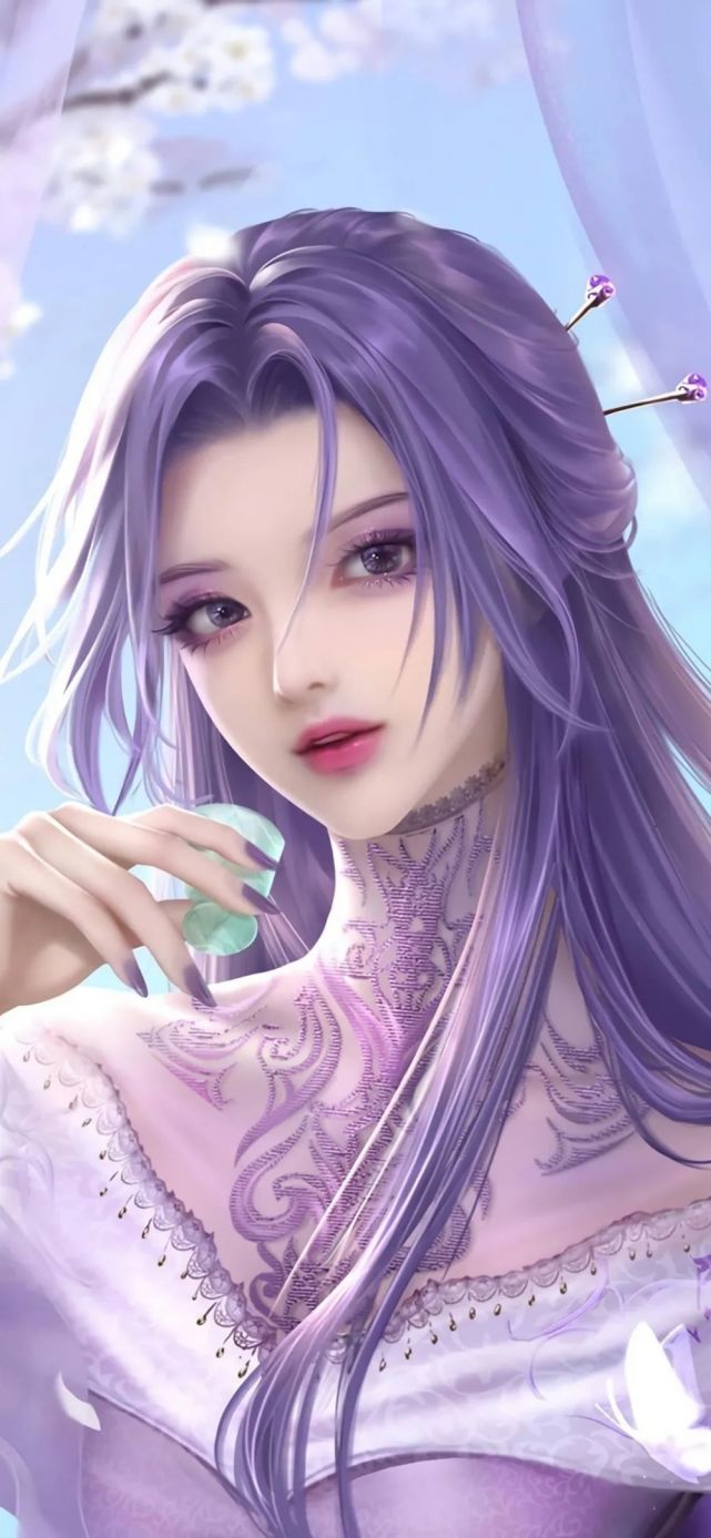 唯美手机壁纸:优雅超美动漫小姐姐