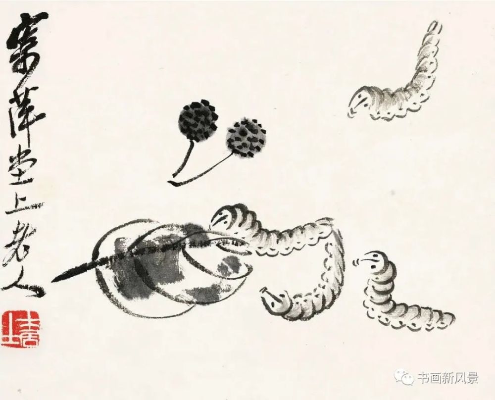 ∇花∇江戸時代中期【英一蝶(暁雲)】真筆 1721年晩年の筆 紙本