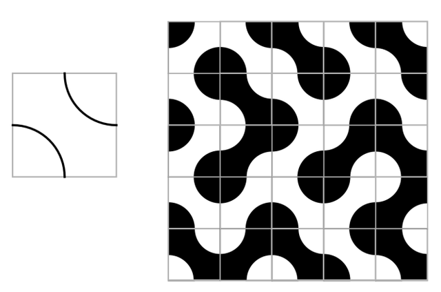 多比例特鲁谢密铺图案