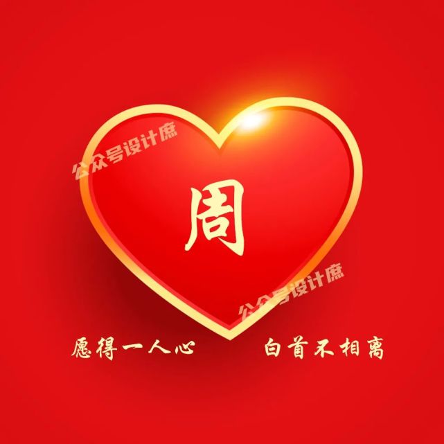 微信头像·姓氏头像|愿得一人心,白首不分离