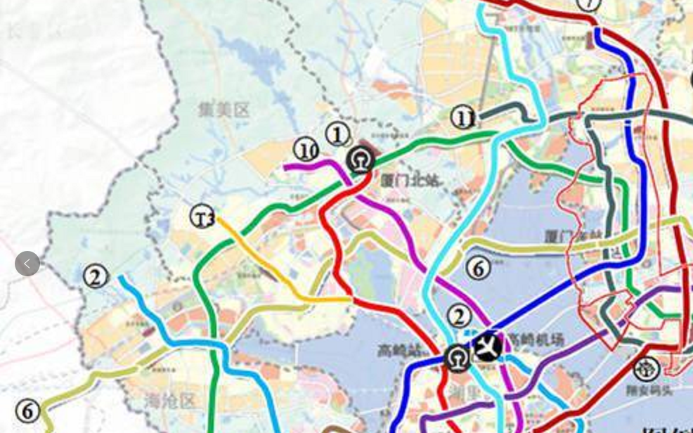 厦门地铁规划曝光新增t36711号线还有r3线