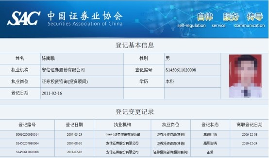 安信证券汕头分公司收警示函某投顾用五行分析股票