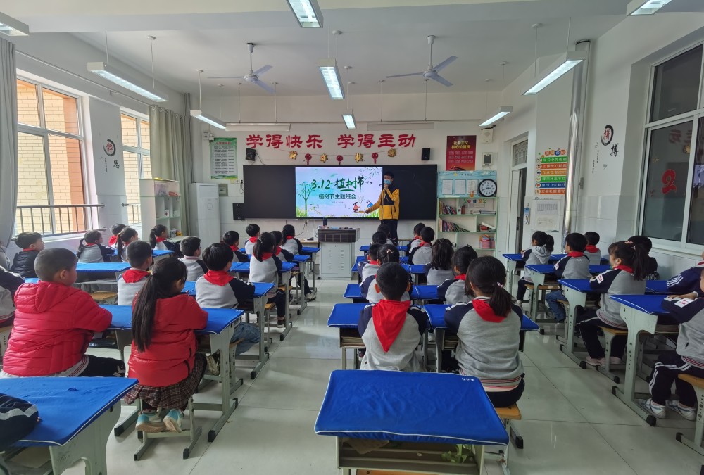 播种智慧播撒阳光历城区实验小学骐骥中队植树节主题活动