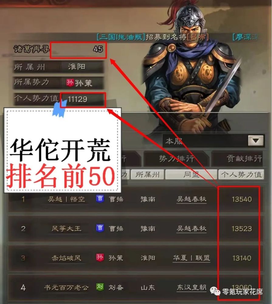 投稿粉丝:885区 诸葛再寻队伍方案:sp袁绍 华佗双刷亮点:他是平民
