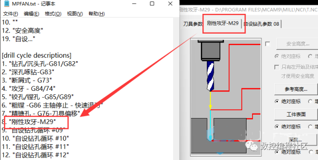 mastercam9.1如何增加刚性攻牙