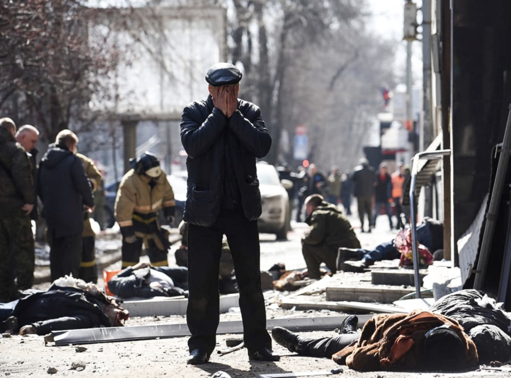 社交网站上顿涅茨克平民在导弹袭击后的惨状俄国防部发言人科纳申科夫