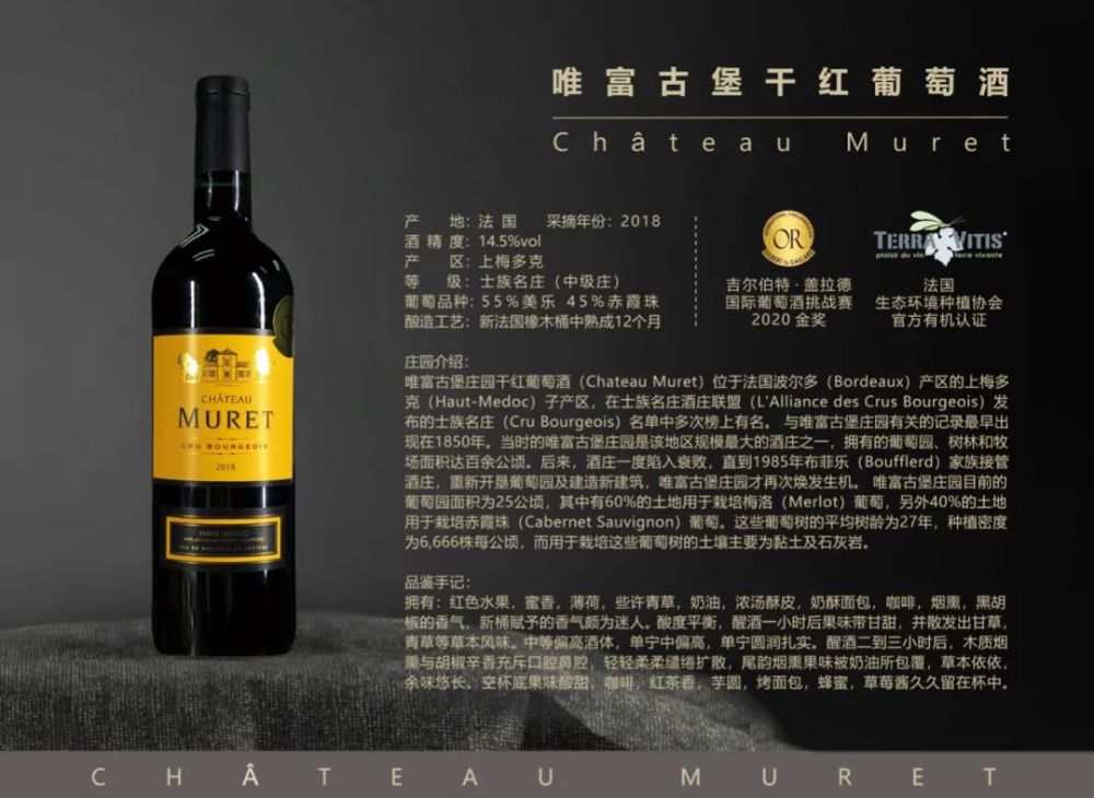 chateau muretcru bourgeois 2018236期|測評酒莊唯富古堡2018唯富