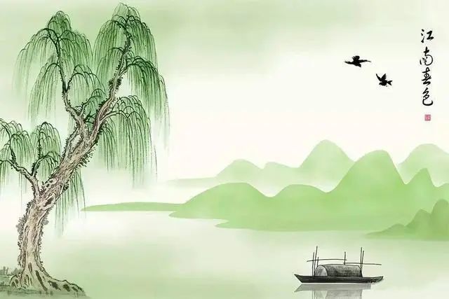 韦庄《菩萨蛮》桃花春水渌,水上鸳鸯浴.