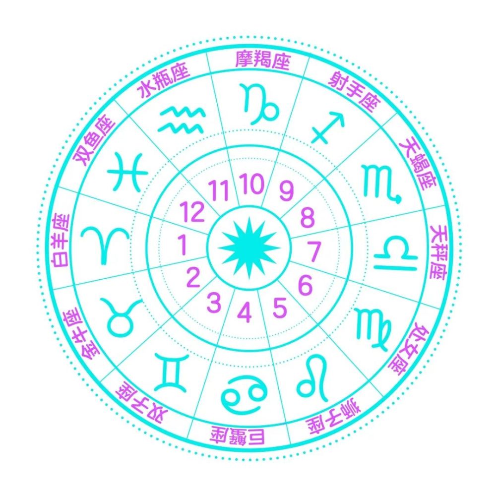 可爱们,直接下滑这里为了更好理解,我们先粗暴地将星盘看成是12个宫位