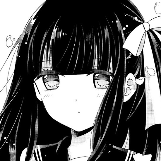 微信头像女生动漫黑白头像