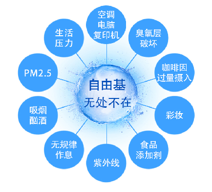 自由基,例如超氧陰離子自由基,羥自由基,脂氧自由基,二氧化氮和一氧化