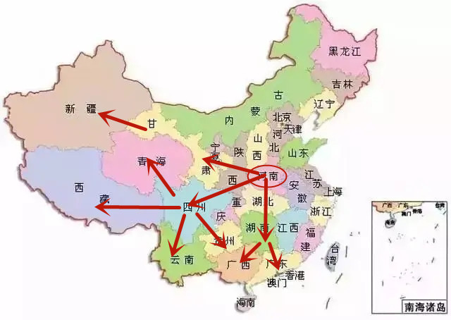 从你们老家到河南有多远最多间隔两个省不信你算算