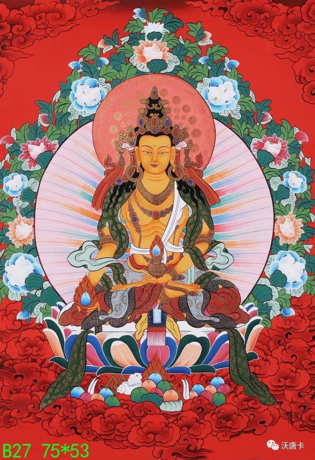 编号168-385279:红金唐卡-地藏王菩萨(75×53cm左右)