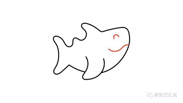 画一条可爱的鲨鱼