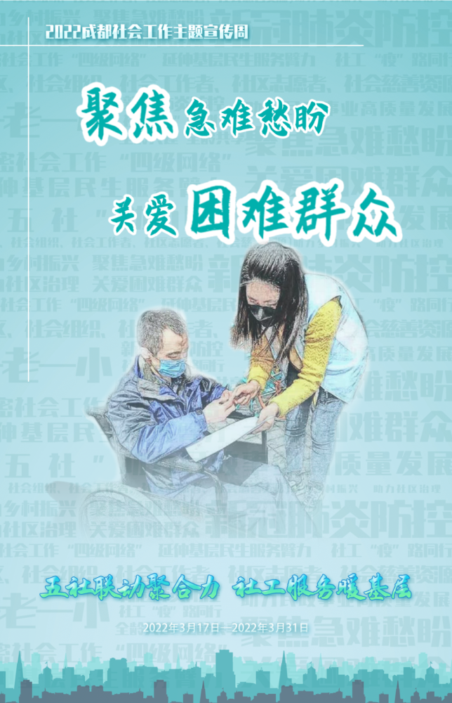 社工宣傳週|【聯合發佈】2022成都社會工作主題宣傳週系列海報出爐