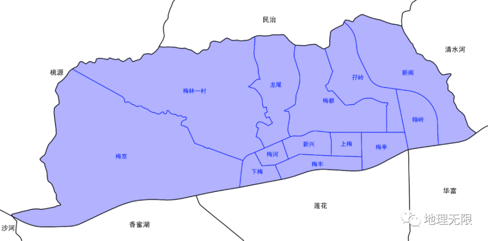 深圳市福田區梅林街道13個社區分佈地圖_騰訊新聞