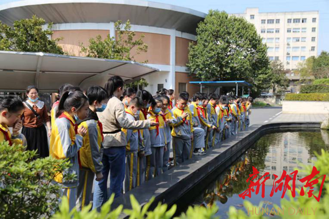 株洲市立人学校学生见证污水变清流