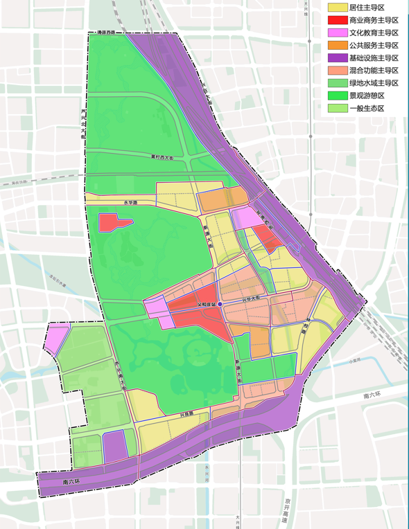大兴新城核心区规划公示义和庄及大兴站周边为居住核心区