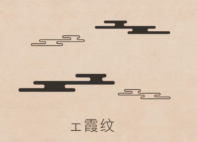 中国纹样数据库曾给出科普:日文中工霞纹意味形如"工"字的缭绕霞纹