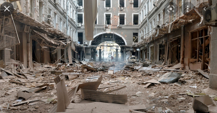 最新乌克兰已经被炸成一片废墟