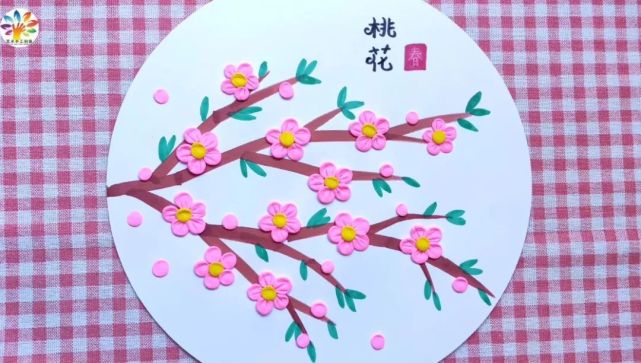 教程|创意黏土画《春天的桃花》