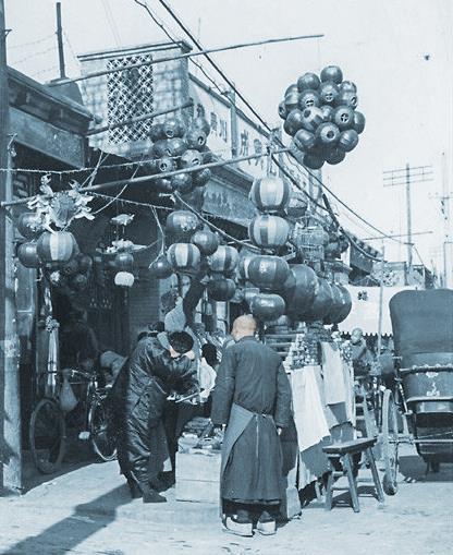 老照片北平194080年前的大柵欄店鋪林立建築古樸