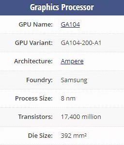 并且从gpuz的显示来看,采用不同核心的rtx 3060 ti在各项算力方面并