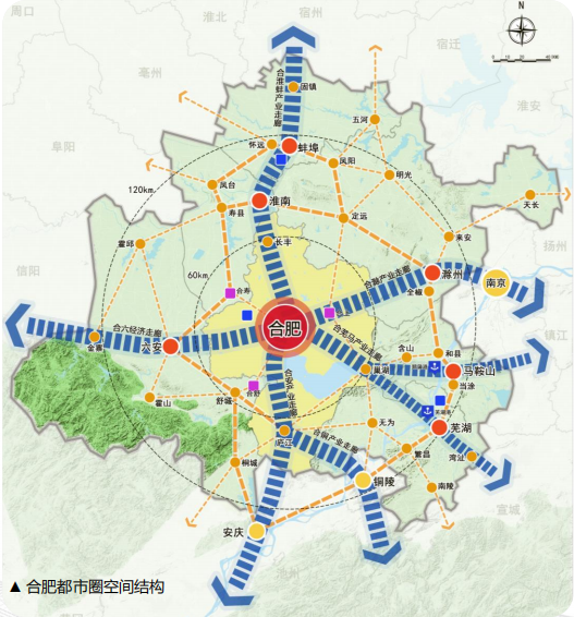 合肥最新至2035年城市規劃圖公佈,一核四心九副十八片區,建1300萬人口