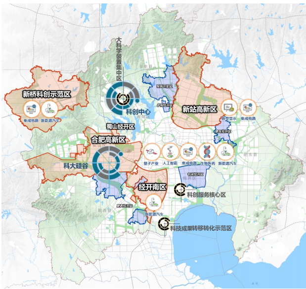 合肥最新至2035年城市规划图公布,一核四心九副十八片区,建1300万人口
