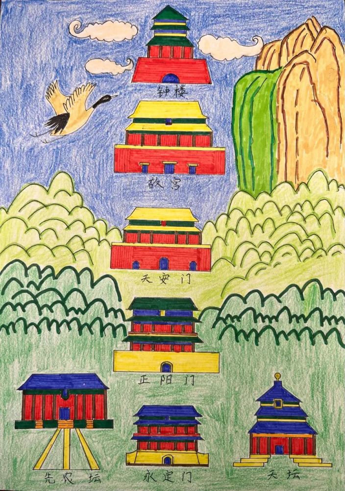 小画师用画作助力北京中轴线申遗,快来打call!_腾讯新闻