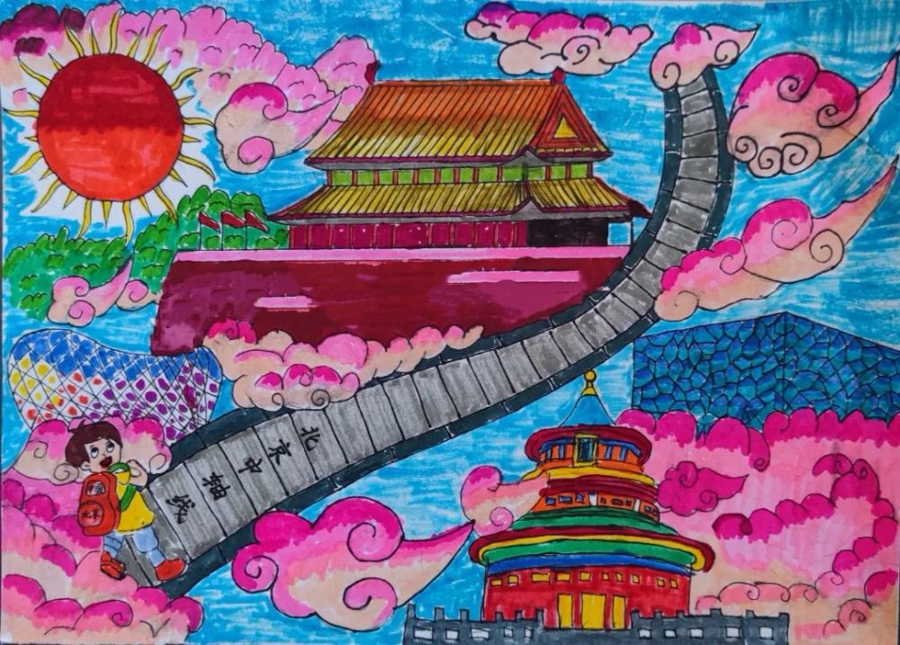 小画师用画作助力北京中轴线申遗,快来打call!_腾讯新闻