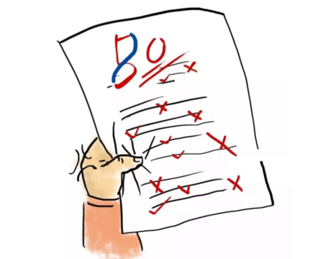 如果在小学低年级阶段,孩子处于80分的状态,他们在学习和考试中往往有