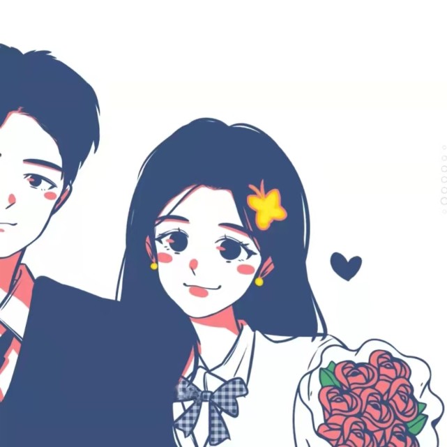 情侣双人动漫头像#你是我所有的少女情怀与心之所向