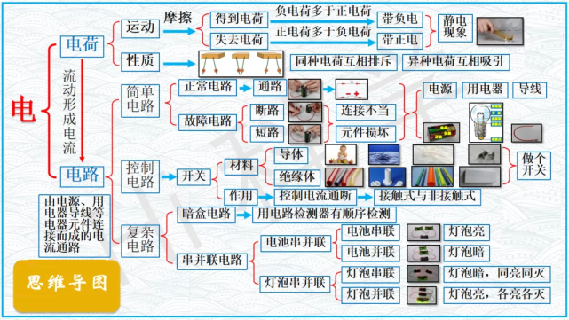 電路第一單元 植物的生長變化教科版四年級科學下冊全冊思維導圖1