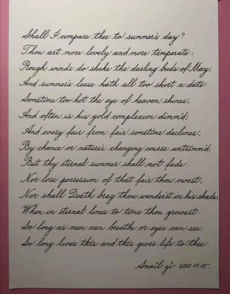 有一种字体叫"花体",学生欣赏到忘我,英语老师"头疼不已"_腾讯新闻