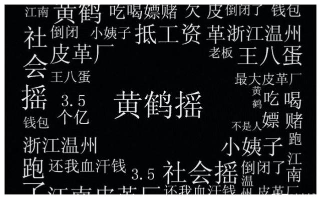 江南皮革廠倒閉欠下35億跑了的黃鶴帶的真是小姨子嗎