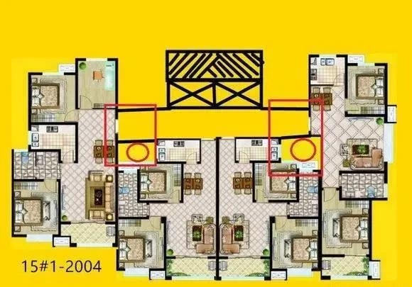 2梯4戶的房子一般為2大2小,中間為小戶型,兩側為大戶型,因此中間戶型