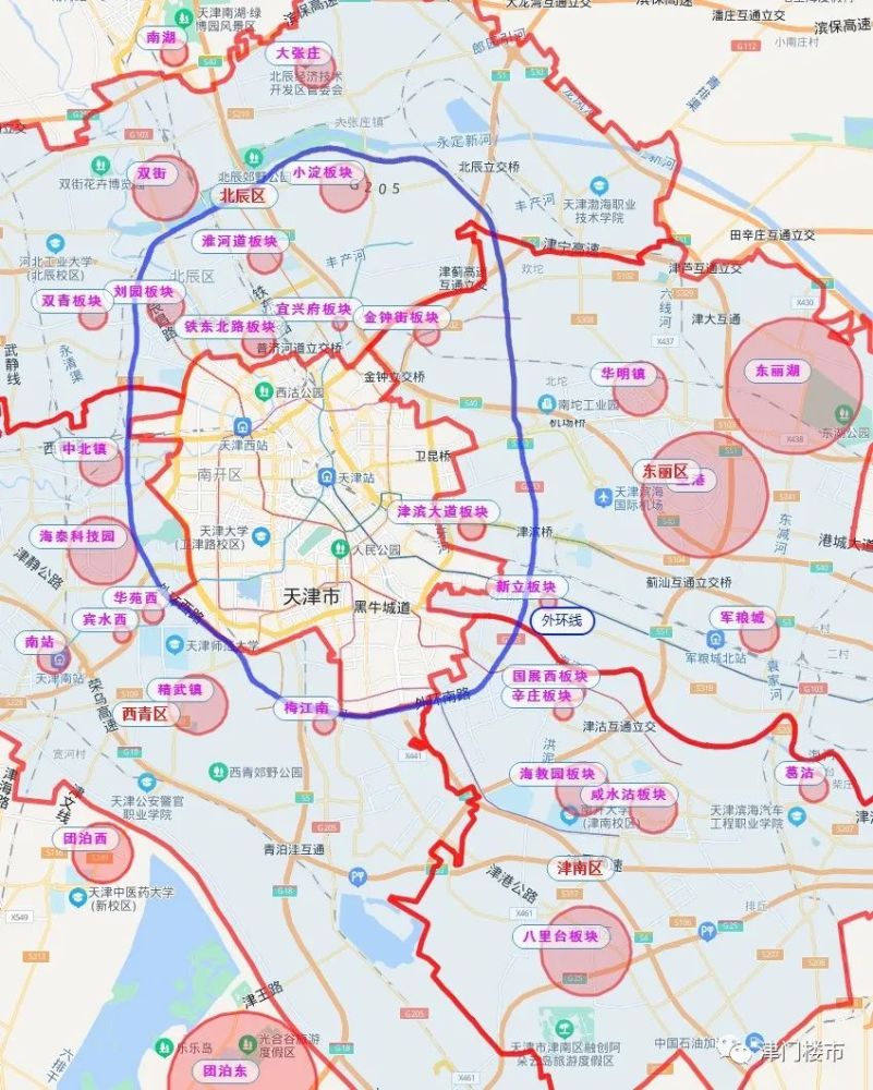 天津行政區域劃分市內六區,環城四區和遠郊五區加濱海新區,市內六區分