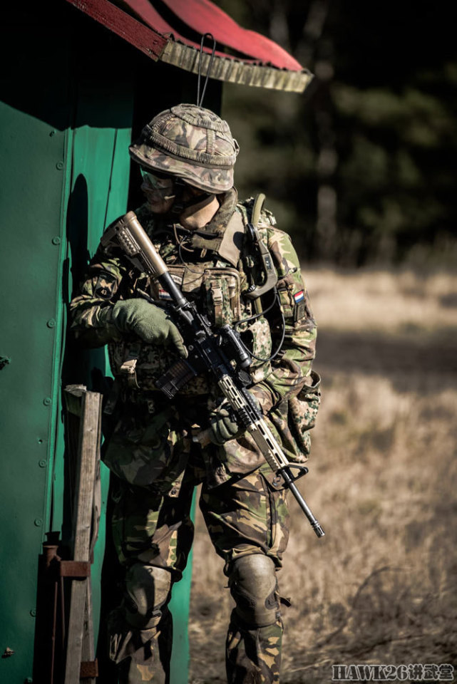 荷兰陆军徒步巡逻训练 火力强悍拥有多挺机枪 并配备反坦克火箭筒