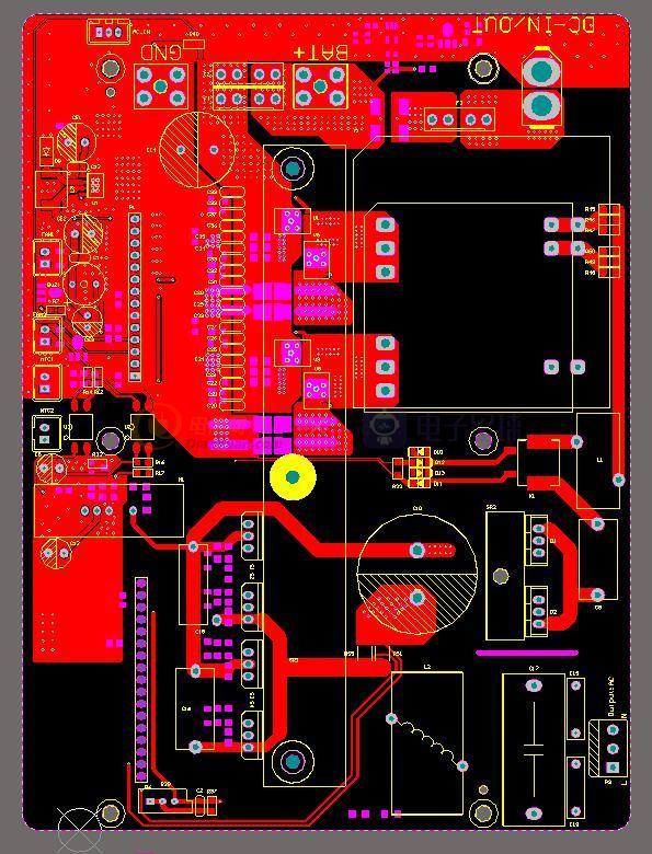 pcb正面圖;pcb反面圖;pcb的3d顯示圖;部分元件做了3d模型,展示出來看