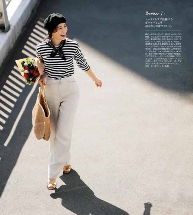 今年"条纹打底衫"火了,穿出春天的风情,美得不太一样