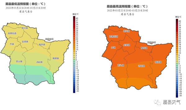 眉县各乡镇未来三天精细化天气预报