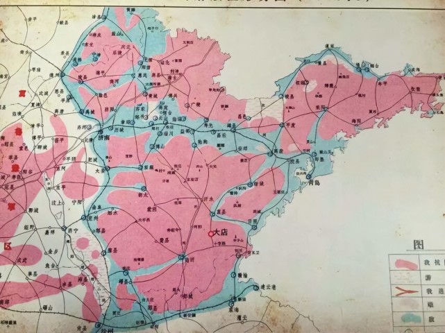 山东抗日根据地示意图师兄弟武功高强并先后继任胶东军区司令员许世友