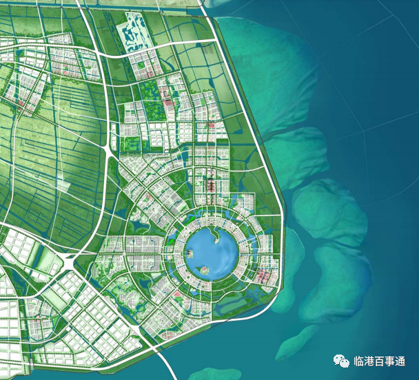 门户地标,形成"一主两辅"高层建筑簇群:南汇新城规划范围为大治河以南