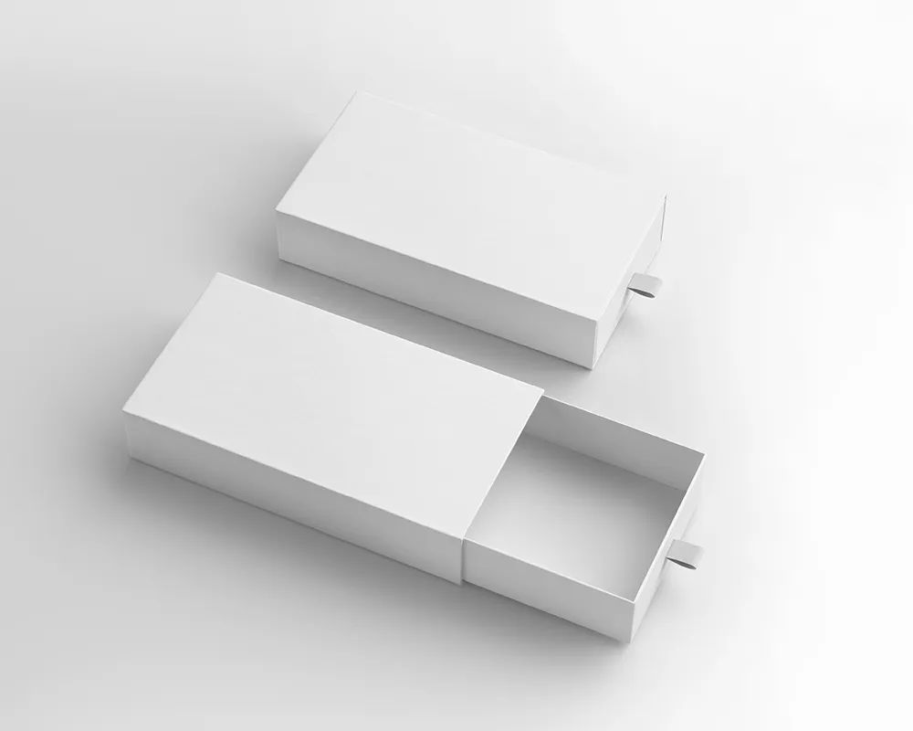 商用素材丨可商用矩形滑盒纸盒抽屉包装盒硬壳纸盒psd样机