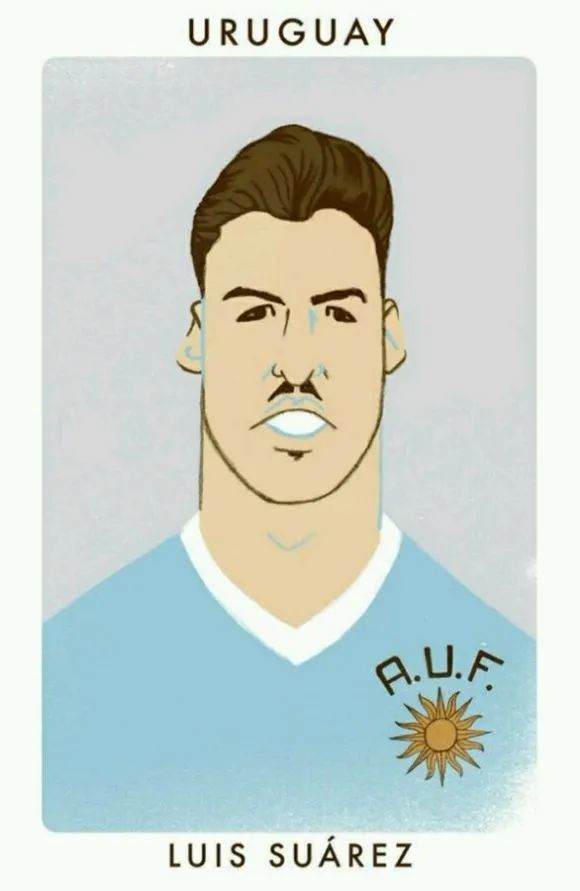 苏亚雷斯卡通漫画,世上唯一武装到牙齿的前锋_腾讯新闻