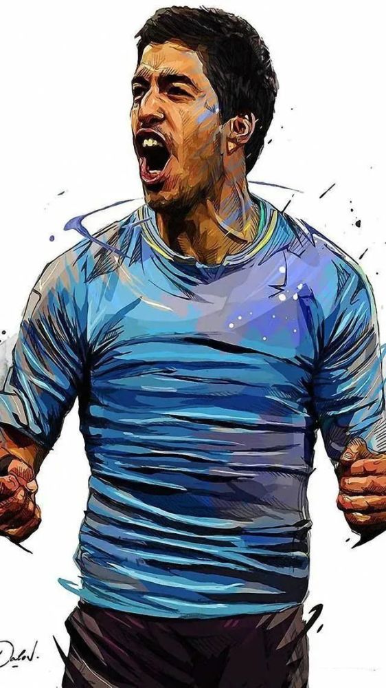 苏亚雷斯卡通漫画,世上唯一武装到牙齿的前锋_腾讯新闻