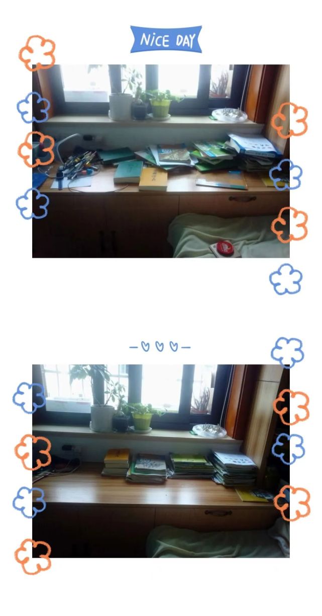 学生整理前后的书桌对比图复旦初级中学:精彩"24点"我来赛"爸爸妈妈