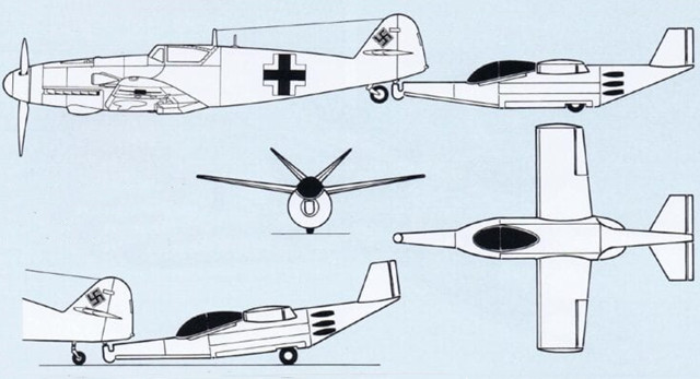 可以分身的战斗机二战德国飞行火箭筒