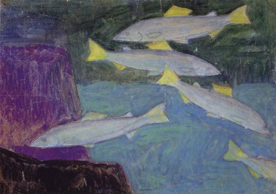 鉴赏｜福田平八郎的水印木版小品_腾讯新闻